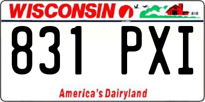 WI license plate 831PXI