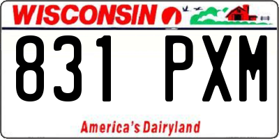 WI license plate 831PXM