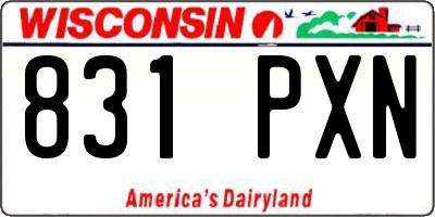 WI license plate 831PXN