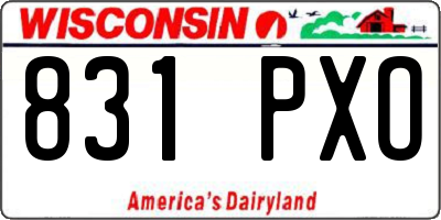 WI license plate 831PXO