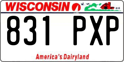 WI license plate 831PXP