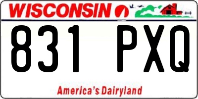 WI license plate 831PXQ