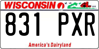 WI license plate 831PXR