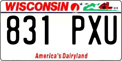 WI license plate 831PXU