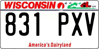 WI license plate 831PXV