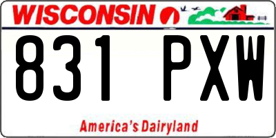 WI license plate 831PXW
