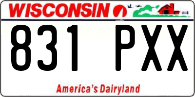 WI license plate 831PXX