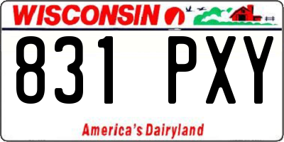 WI license plate 831PXY