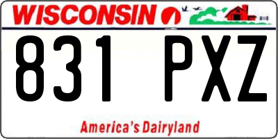 WI license plate 831PXZ
