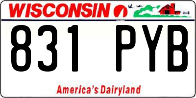 WI license plate 831PYB