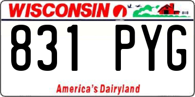 WI license plate 831PYG