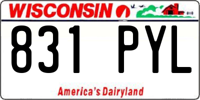 WI license plate 831PYL