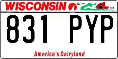 WI license plate 831PYP