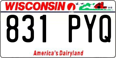 WI license plate 831PYQ