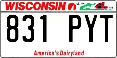 WI license plate 831PYT