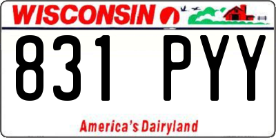 WI license plate 831PYY