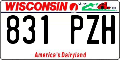 WI license plate 831PZH