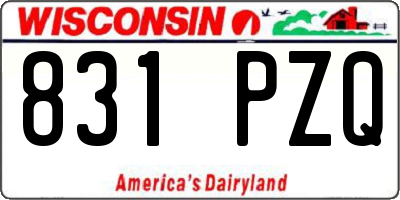 WI license plate 831PZQ