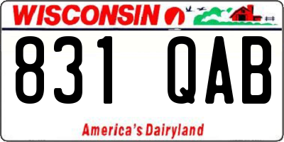WI license plate 831QAB