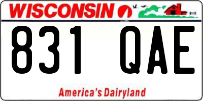 WI license plate 831QAE