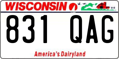WI license plate 831QAG