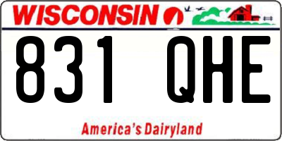 WI license plate 831QHE