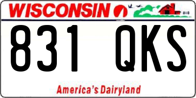 WI license plate 831QKS