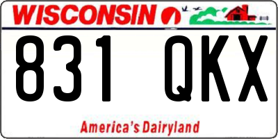 WI license plate 831QKX