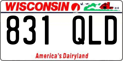 WI license plate 831QLD