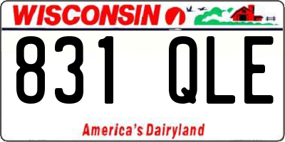 WI license plate 831QLE