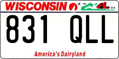 WI license plate 831QLL