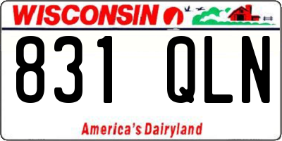 WI license plate 831QLN