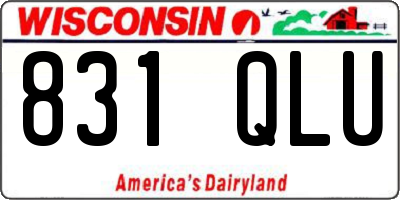 WI license plate 831QLU