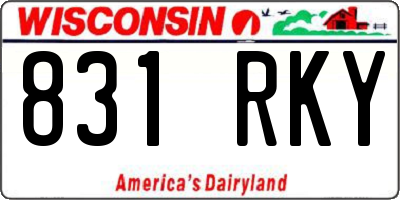 WI license plate 831RKY