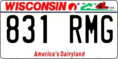 WI license plate 831RMG