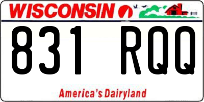 WI license plate 831RQQ