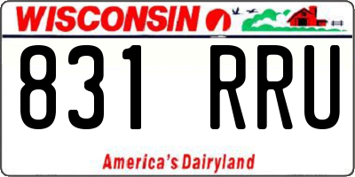 WI license plate 831RRU