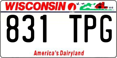 WI license plate 831TPG