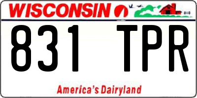 WI license plate 831TPR