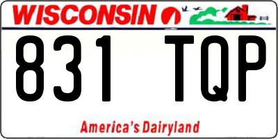 WI license plate 831TQP