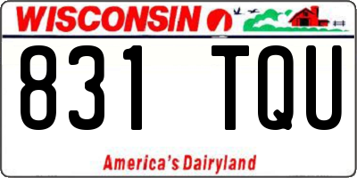 WI license plate 831TQU