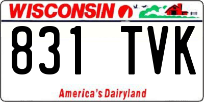 WI license plate 831TVK