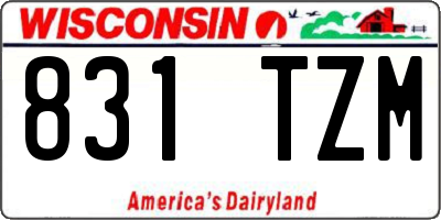 WI license plate 831TZM