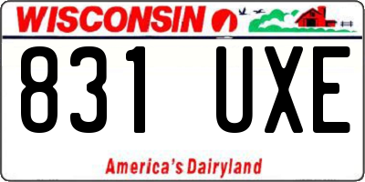 WI license plate 831UXE