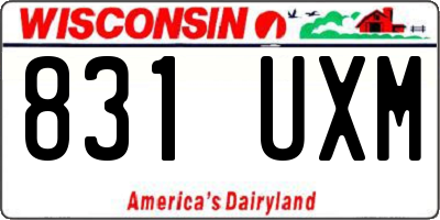 WI license plate 831UXM