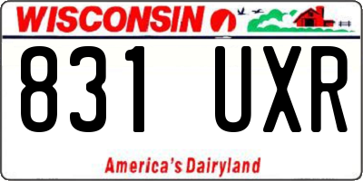 WI license plate 831UXR