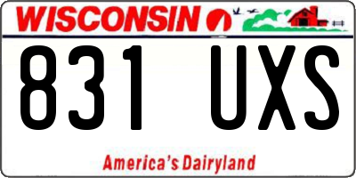 WI license plate 831UXS