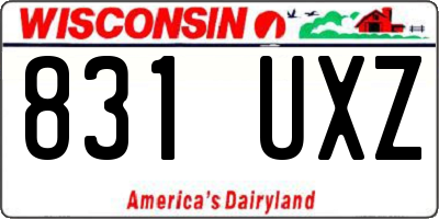 WI license plate 831UXZ
