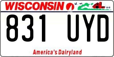 WI license plate 831UYD