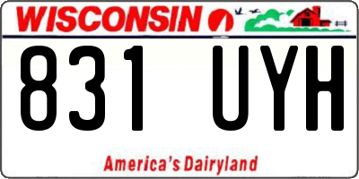 WI license plate 831UYH